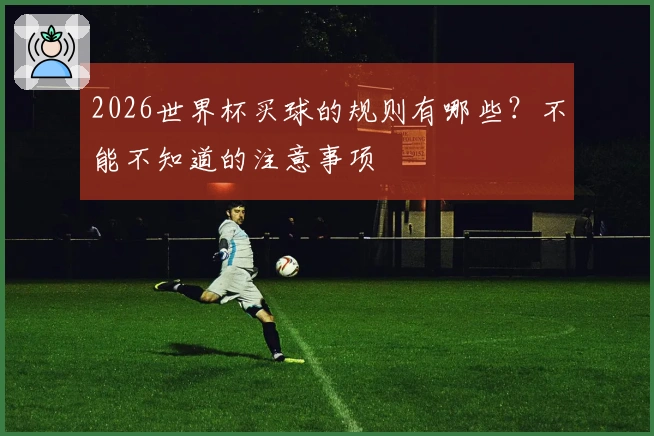 2026世界杯买球的规则有哪些？不能不知道的注意事项